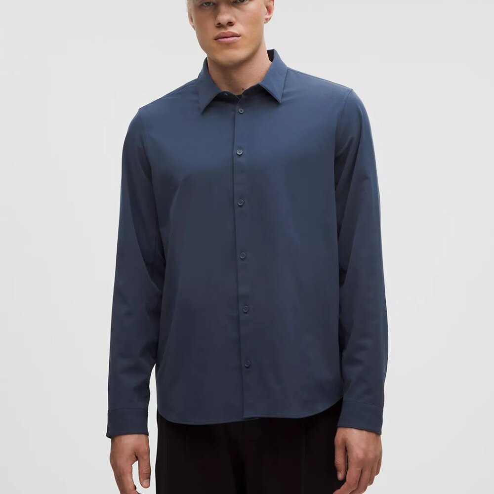 lululemon athletica Men's Button-Down Shirt in Navy Blue